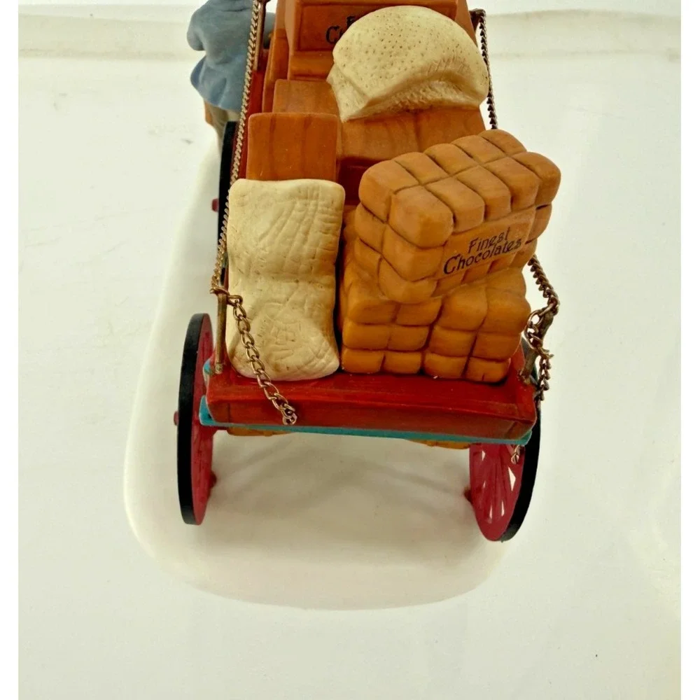 Department 56 Dickens Village Gourmet Chocolates Delivery Wagon Horse Drawn Cart
